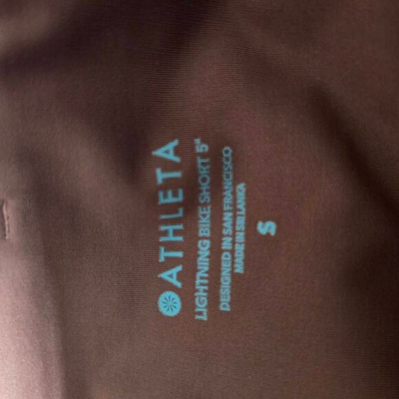 Athleta Lightning Bike Short 5" Supersonic Run |  Russet Brown - Picture 5 of 7